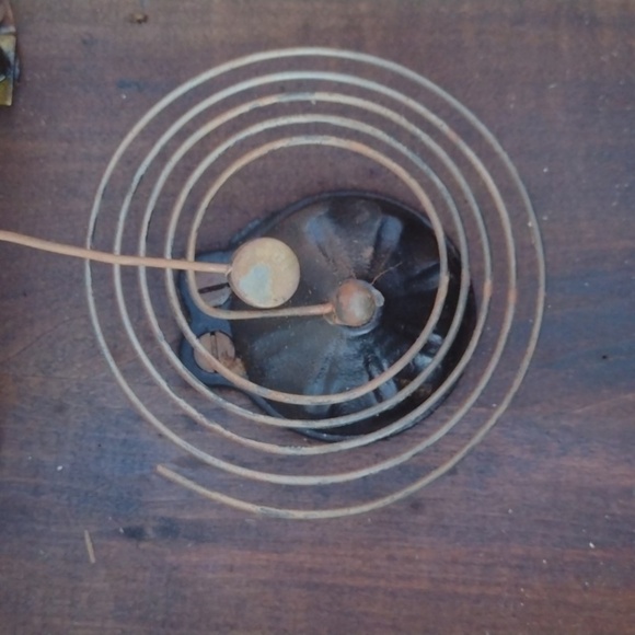 Mid 1800's Sessions Wooden Wall Clock with Gold Accents - Picture 5 of 8